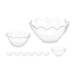 Set of bowls Pasabahce Hasir Transparent Glass (2 Units)