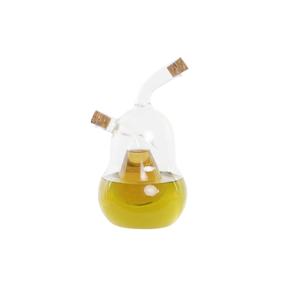 Oil and Vinegar Set DKD Home Decor 12 x 10 x 18,6 cm Transparent Cork 540 ml Borosilicate Glass