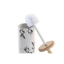 Brosse de salle de wc DKD Home Decor 10 x 10 x 38,5 cm Noir Métal Blanc Grès