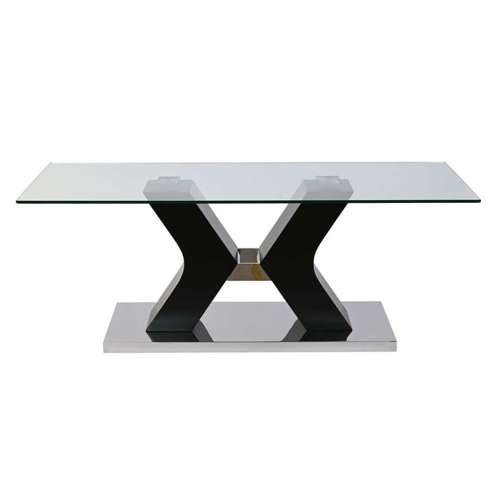 Table Basse DKD Home Decor Bois 120 x 60 x 45 cm Verre trempé Bois MDF