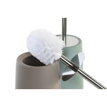 Toilet Brush DKD Home Decor 11 x 11 x 41 cm Beige Stainless steel Green Dolomite (2 Units)