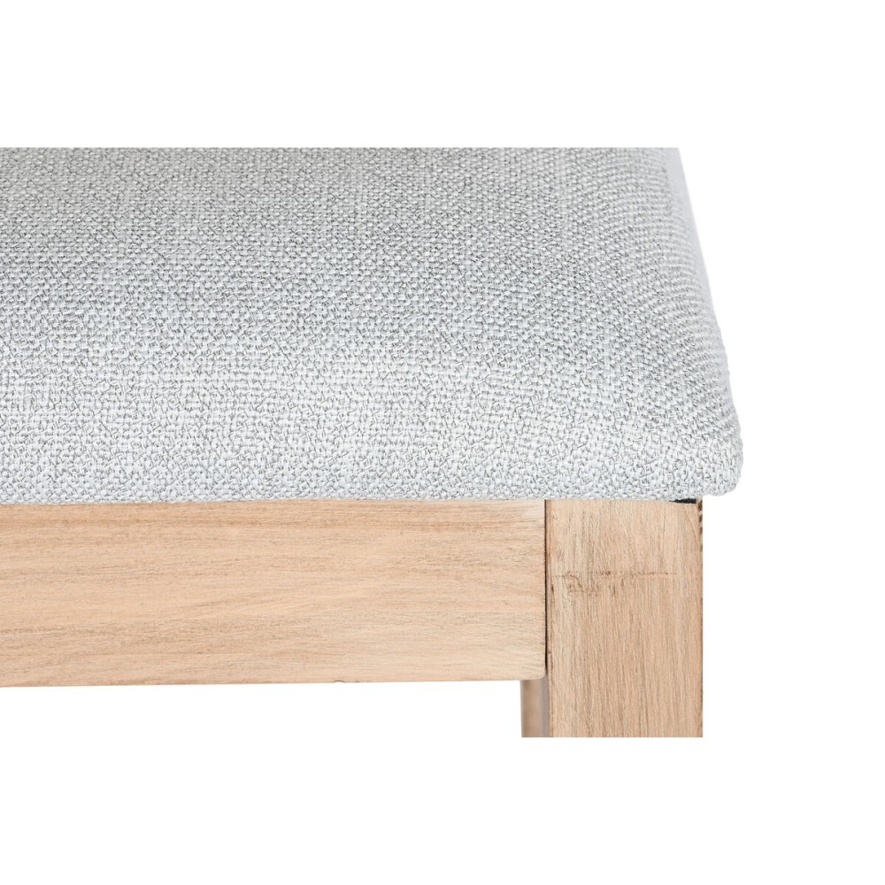 Chaise de Salle à Manger DKD Home Decor Sapin Polyester Gris clair (46 x 61 x 86 cm)
