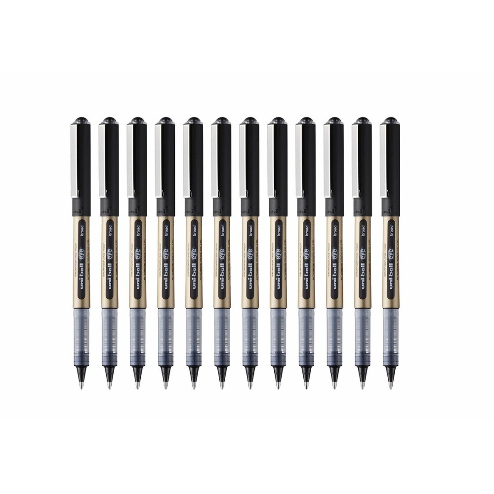 stylo à encre liquide Uni-Ball Rollerball Eye Broad UB-150 Noir 1 mm (12 Pièces)