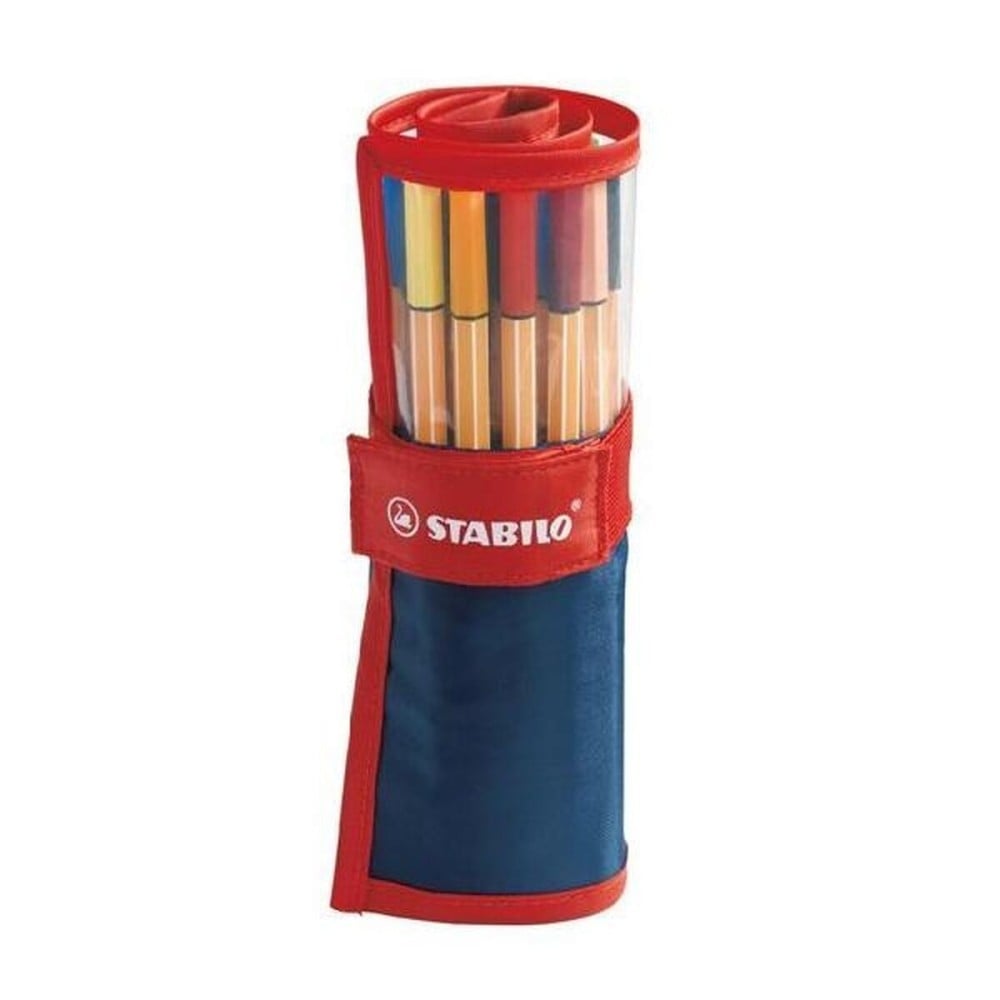 Marker-Set Stabilo Point 88 Red Rollerset Bunt