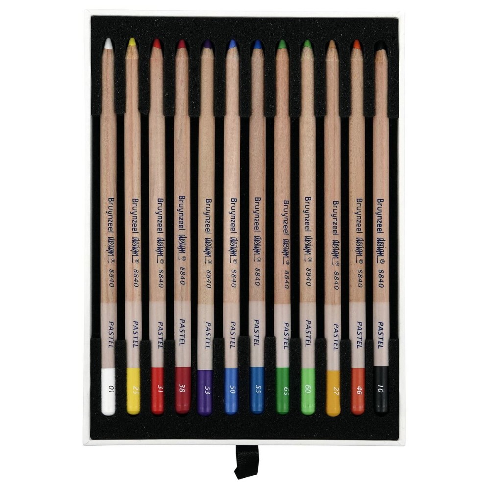 Crayon pastel Bruynzeel Design Coffret 12 Pièces Multicouleur