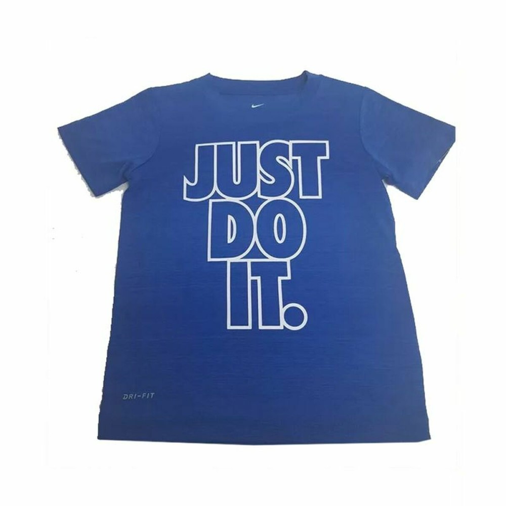 Child's Short Sleeve T-Shirt Nike Verbaige Blue