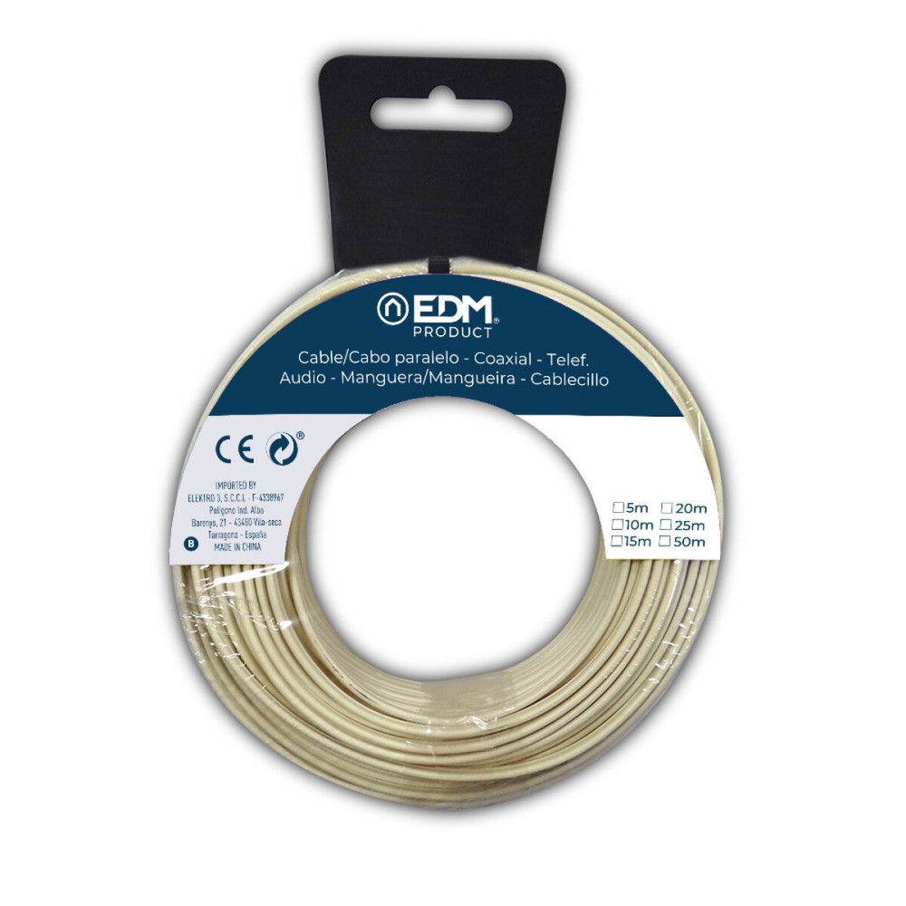 Cable EDM 28082 White Ivory 50 m