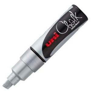 Liquid chalk marker Uni-Ball PWE-8K Silver (6 Pieces)