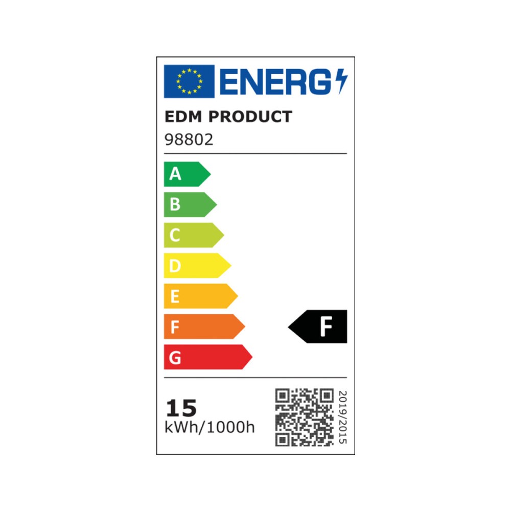 LED lamp EDM 98802 F 100 W 15 W E27 1521 Lm Ø 12,5 x 14 cm (6400 K)