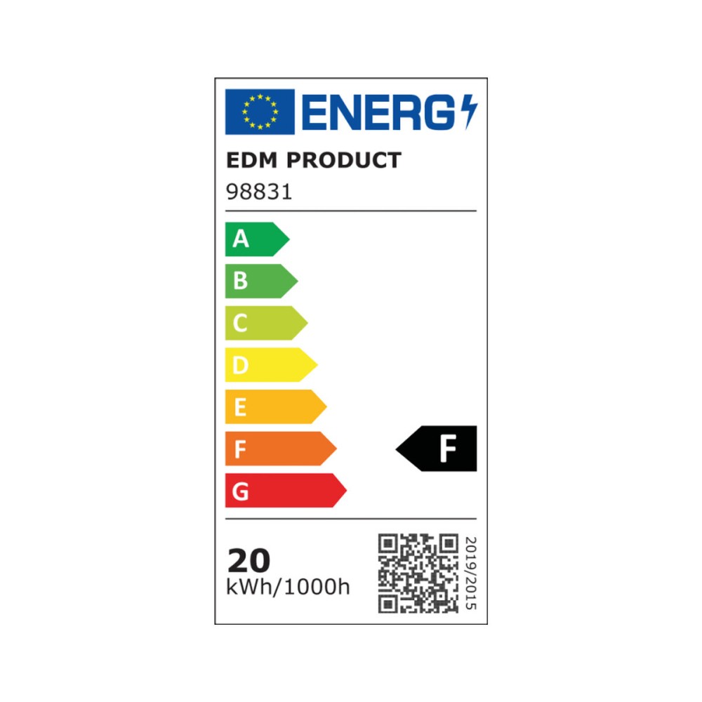 LED lamp EDM 98831 F 20 W E27 1700 Lm Ø 8 x 16,5 cm (6400 K)