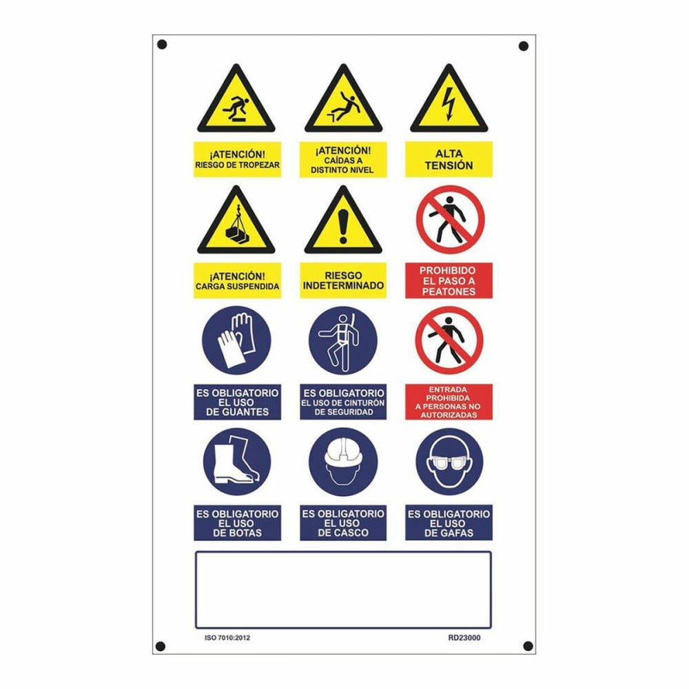 Schild Normaluz Obra múltiple PVC 50 x 90 cm