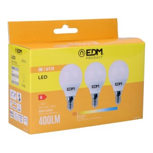 Pack of 3 LED bulbs EDM 98200 G 35 W 5 W 50 W E14 400 lm Ø 4,5 x 8 cm (3200 K)