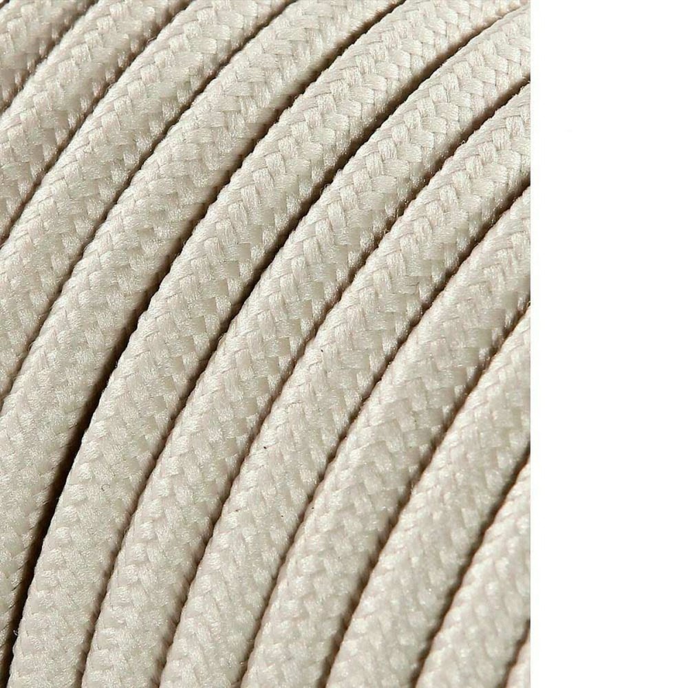 Câble EDM 11847 Blanc 2 x 0,75 mm 5 m Coton