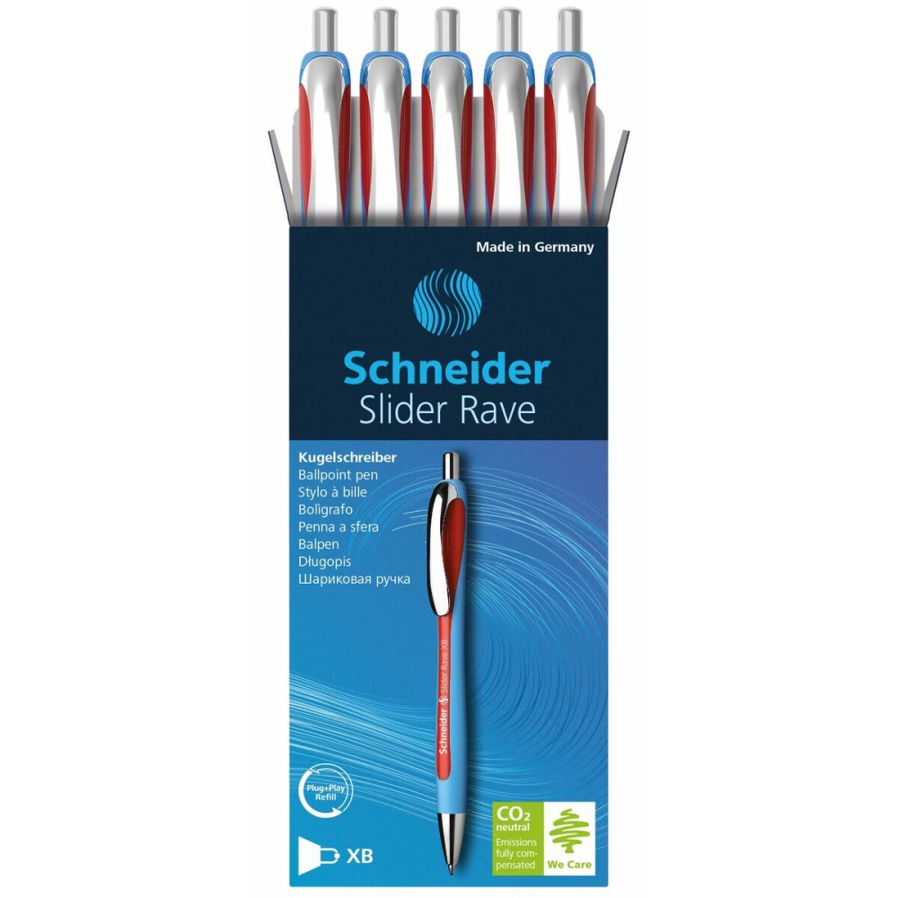 Crayon Schneider Slider Rave XB Rouge (5 Pièces)