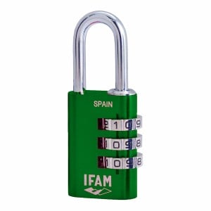 Serrure à combinaison IFAM Combi30 Métal Aluminium Vert