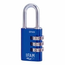 Combination padlock IFAM Combi30 Aluminium Blue