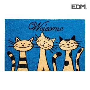 Doormat EDM 74764 Blue 60 x 40 cm Rectangular