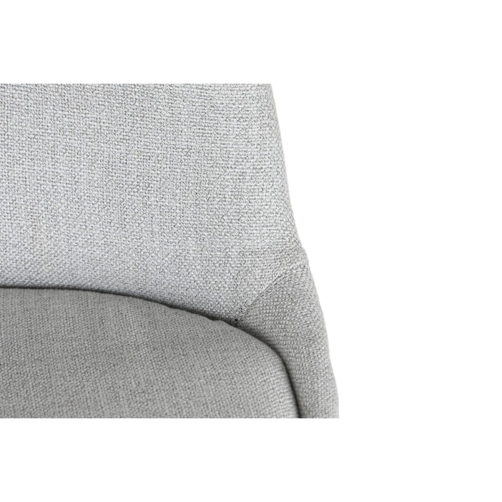 Chaise de Salle à Manger DKD Home Decor Polyester Gris clair Chêne (48 x 44 x 84 cm)