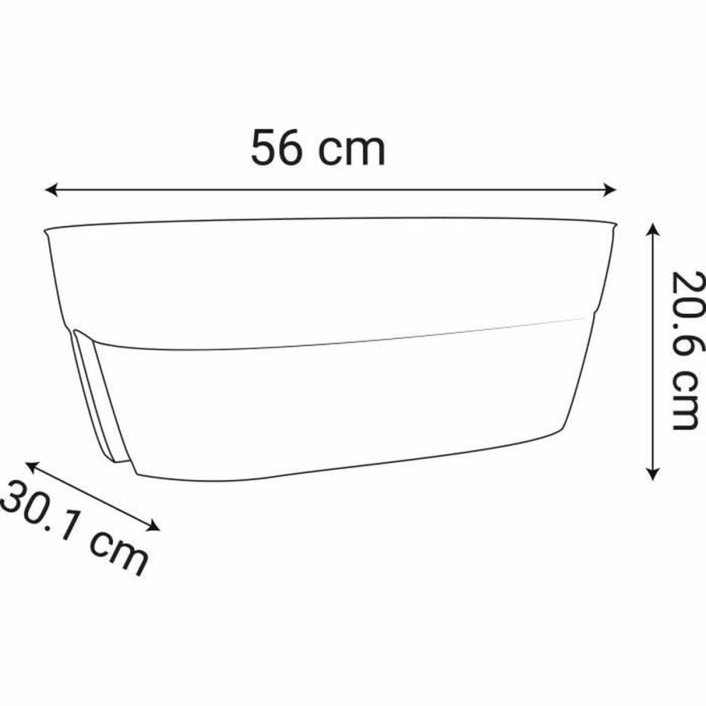 Pot EDA Vert Plastique Ovale Moderne