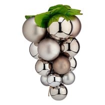 Christmas Bauble Grapes Small Silver Plastic 14 x 14 x 25 cm