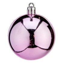 Weihnachtsbaumkugeln Krist+ K1912477-4 Rosa Kunststoff Ø 6 cm 24 Stück
