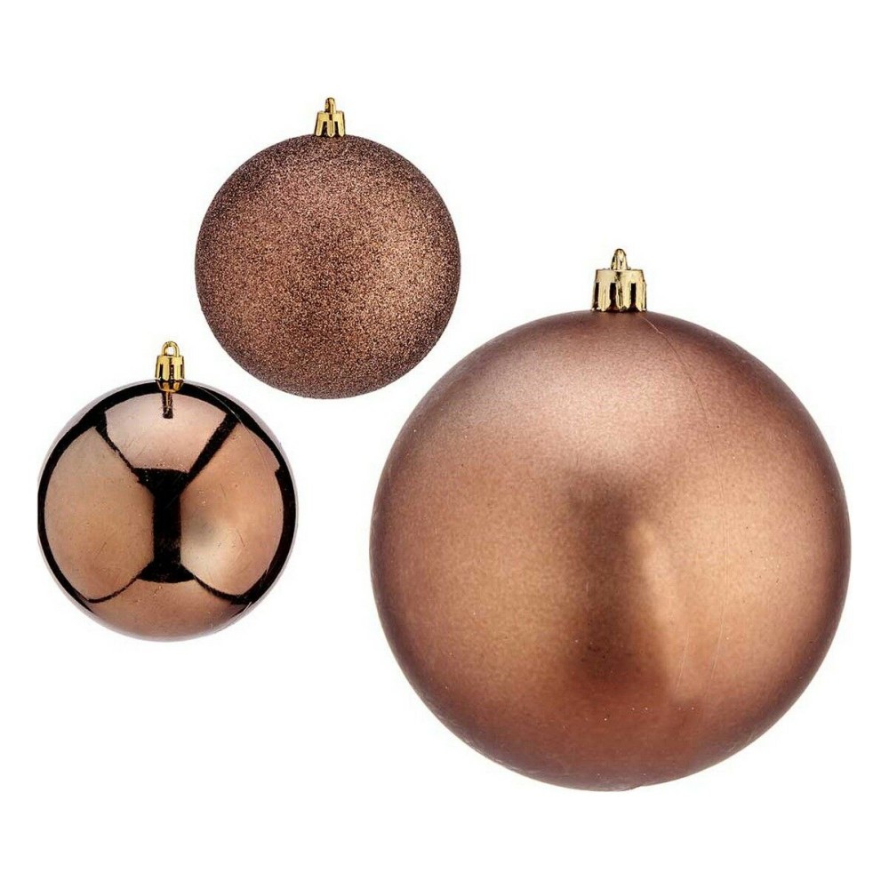 Weihnachtsbaumkugeln Krist+ 00781 Braun Kunststoff Ø 10 cm 6 Stück