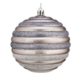 Weihnachtsbaumkugel Krist+ 00876 Silberfarben Kunststoff Ø 10 cm 6 Stück