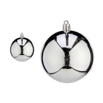 Boules de Noël Ø 8 cm 16 Unités Argenté Plastique