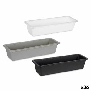 Range-couverts Kinvara CN18819 Blanc Noir Caoutchouc polypropylène 8,5 x 5 x 24 cm (36 Unités)