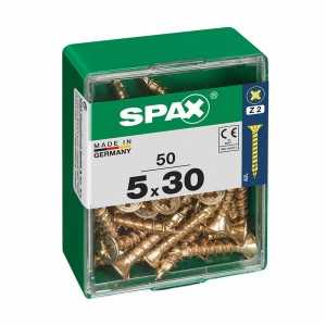 Schraubenkasten SPAX Holzschraube Flacher Kopf (5 x 30 mm) (5,0 x 30 mm)