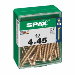 Schraubenkasten SPAX Holzschraube Flacher Kopf (4 x 45 mm) (4,0 x 45 mm)