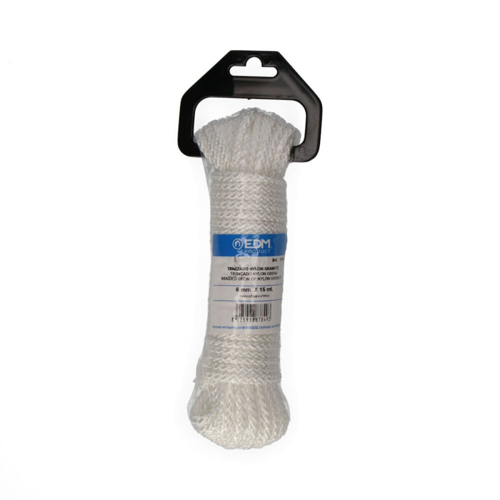 écheveau tressé EDM 87849 Blanc Nylon 15 m