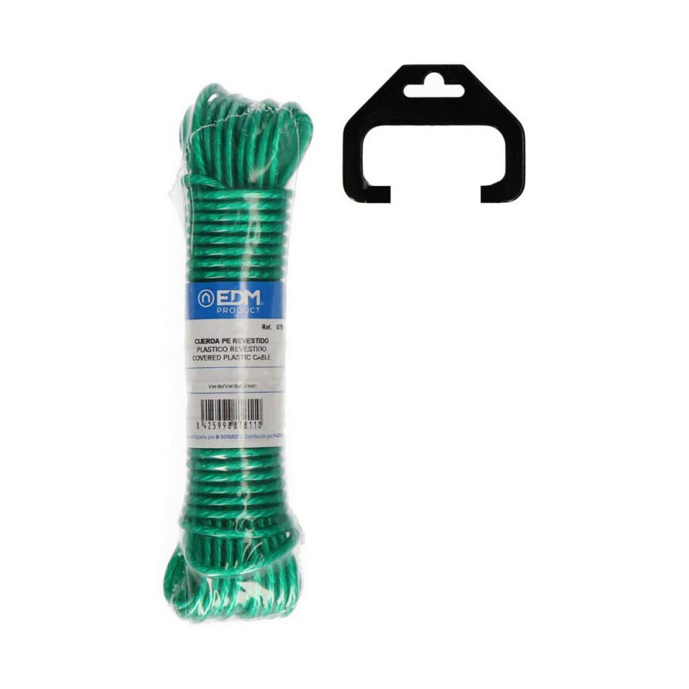 Skein of cable EDM 87813 Green Plastic 3,8 mm x 25 m