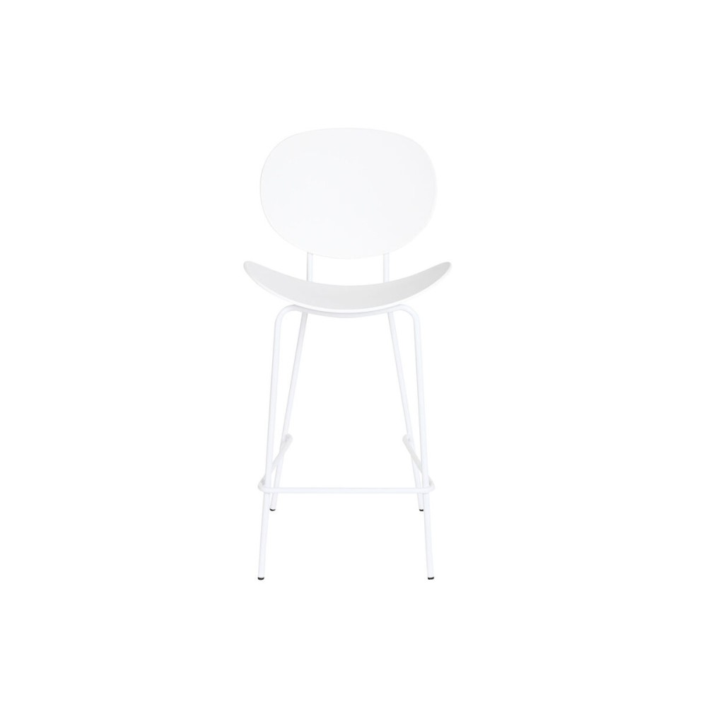 Stool DKD Home Decor Black Metal White polypropylene (52,5 x 49 x 104 cm)