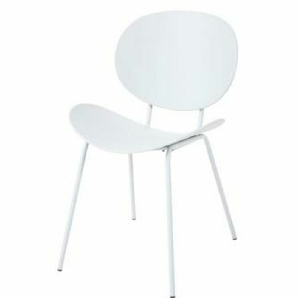 Tabouret DKD Home Decor Noir Métal Blanc polypropylène (52,5 x 49 x 104 cm)