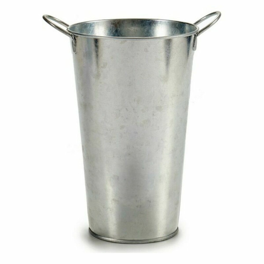 Planter Ibergarden B00115-B Silver Zinc 15 x 23,5 x 20 cm With handles (24 Units)