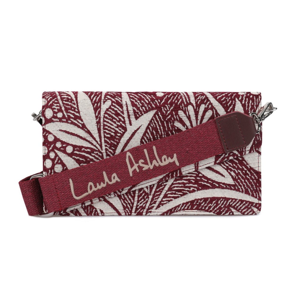 Sac-à-main Femme Laura Ashley CRESTON-FLOWER-CLARET-RED Gris 24 x 13 x 3 cm