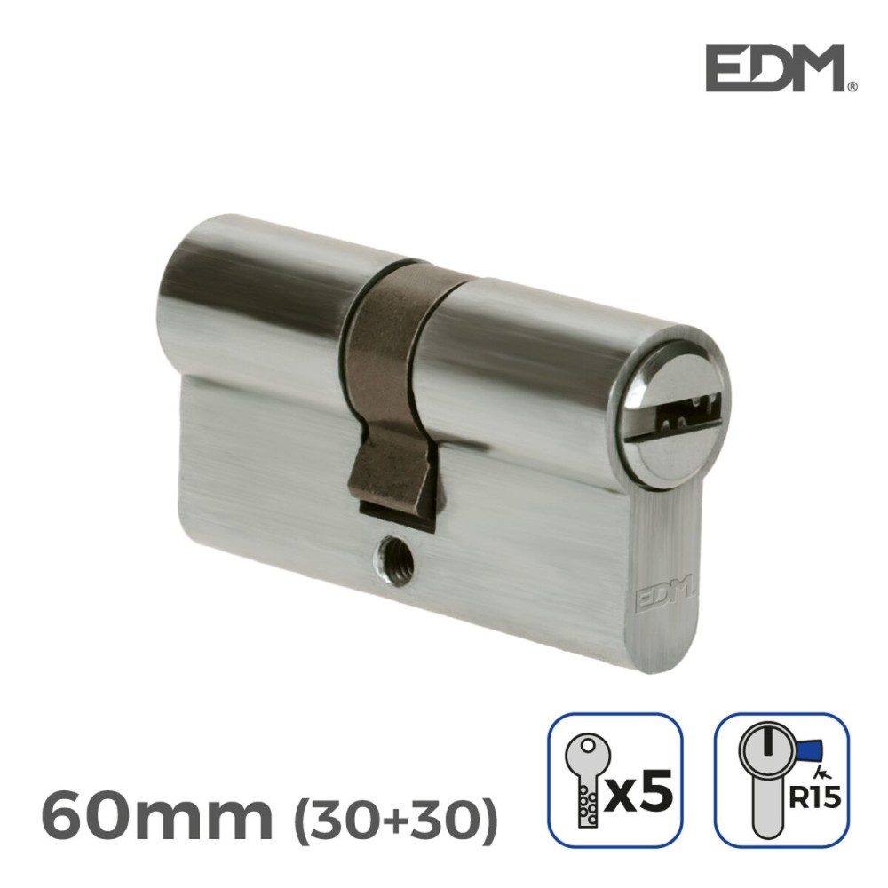 Zylinder EDM 85174 r15 Nickel Schließbart lang Europäisch