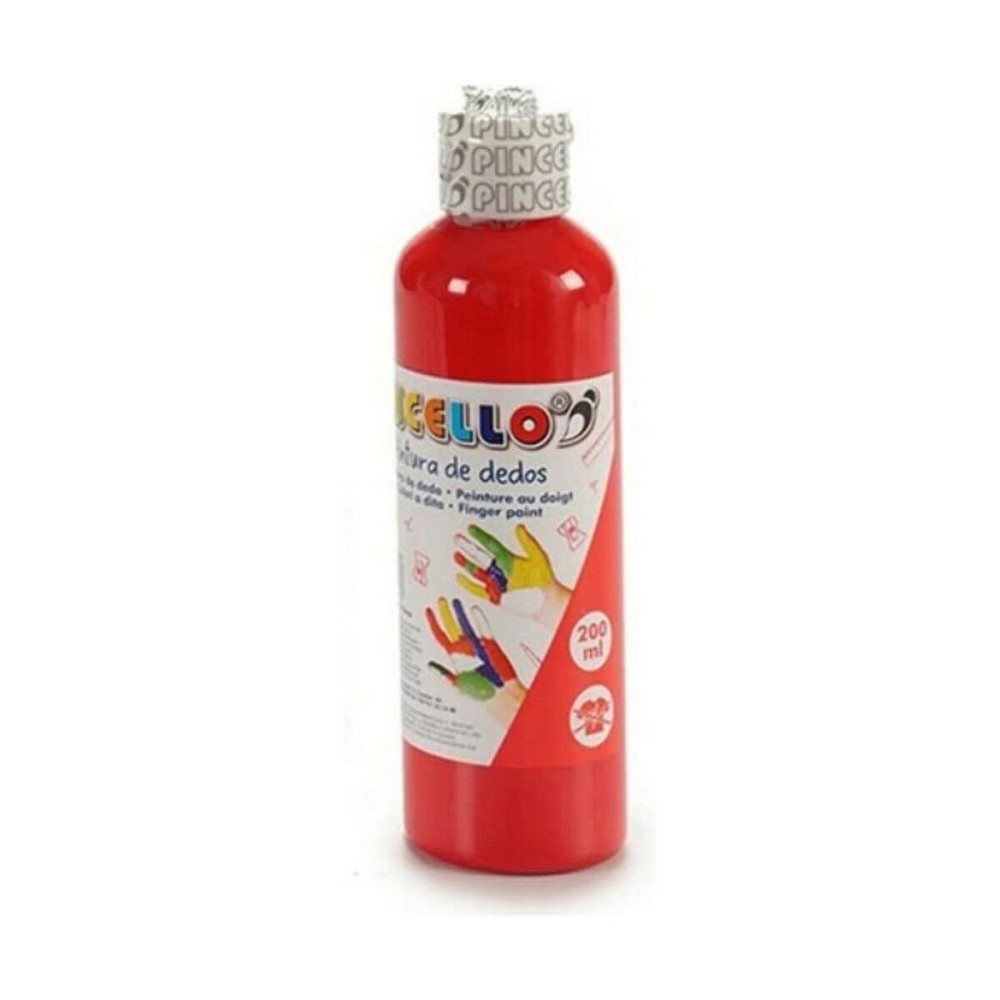 peinture pour doigts Pincello FP200-0 Orange 200 ml (12 Unités)