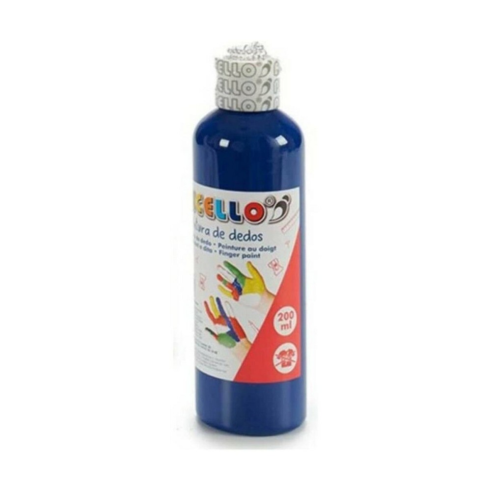 peinture pour doigts Pincello FP200-BL Bleu 200 ml (12 Unités)