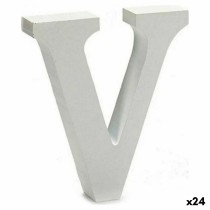 Buchstabe Pincello V Weiß 2 x 11 cm (24 Stück)