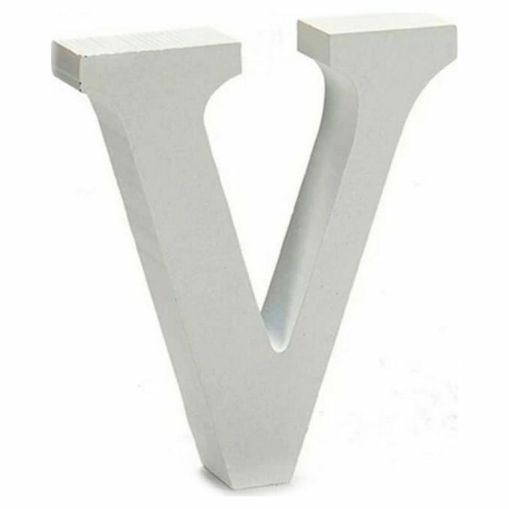 Buchstabe Pincello V Weiß 2 x 11 cm (24 Stück)