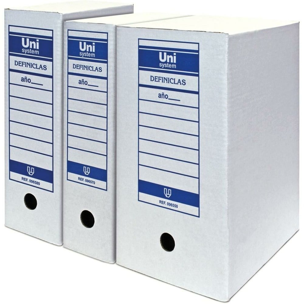 boîte pour archives Unipapel Unisystem Definiclas Blanc A3