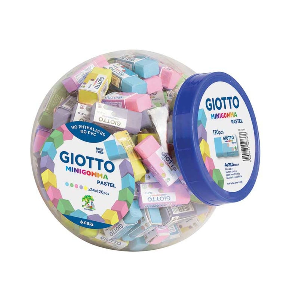 Ensemble de Gommes Giotto MiniGomma Multicouleur Gâteau 120 Pièces