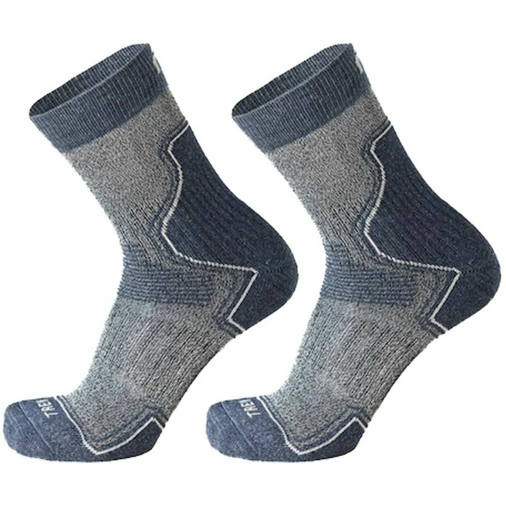 Chaussettes de Sport Mico Trail Blue marine Gris Homme