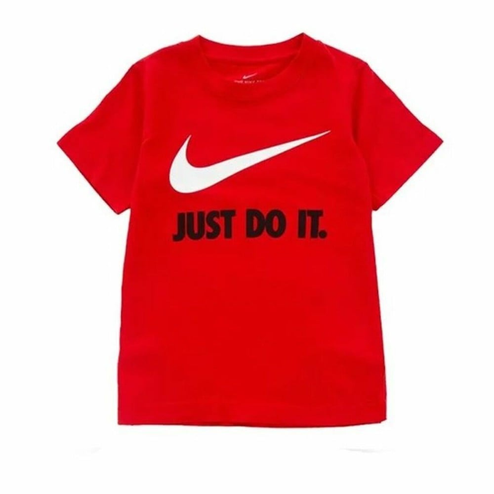 Child's Short Sleeve T-Shirt Nike Swoosh Red