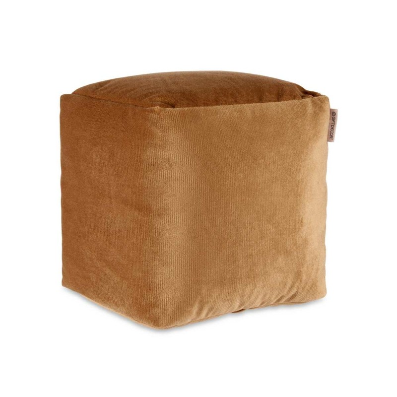 Pouf Velours Beige 30 x 30 x 30 cm (4 Unités)