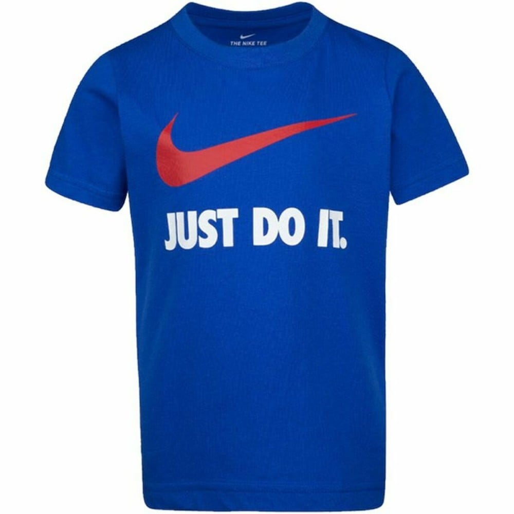 Child's Short Sleeve T-Shirt Nike Swoosh Blue