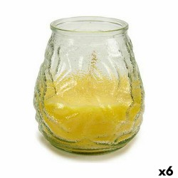 Bougie Parfumée Ibergarden CHWJ-9898MT Jaune Transparent verre Paraffine Citronnelle 9 x 9,5 x 9 cm (6 Unités)