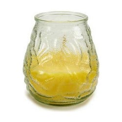 Scented Candle Ibergarden CHWJ-9898MT Yellow Transparent Glass Paraffin Citronela 9 x 9,5 x 9 cm (6 Units)